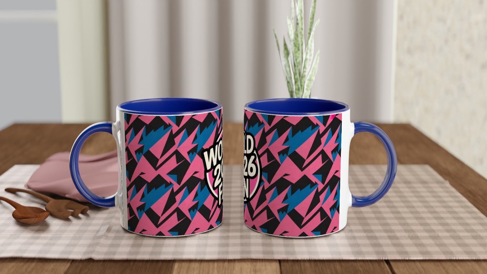 World 2026 Fan Retro Geometric Mug — view 4
