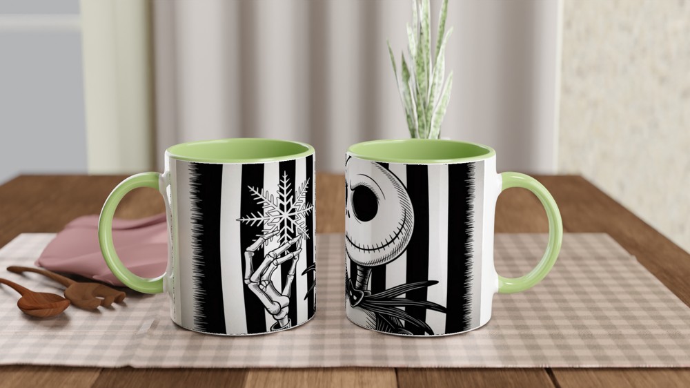 Jack Skellington Mug | Nightmare Before Christmas Gift | Gothic Christmas Mug | Skeleton Hand with Snowflake | Witchy Gift for Friend — view 5