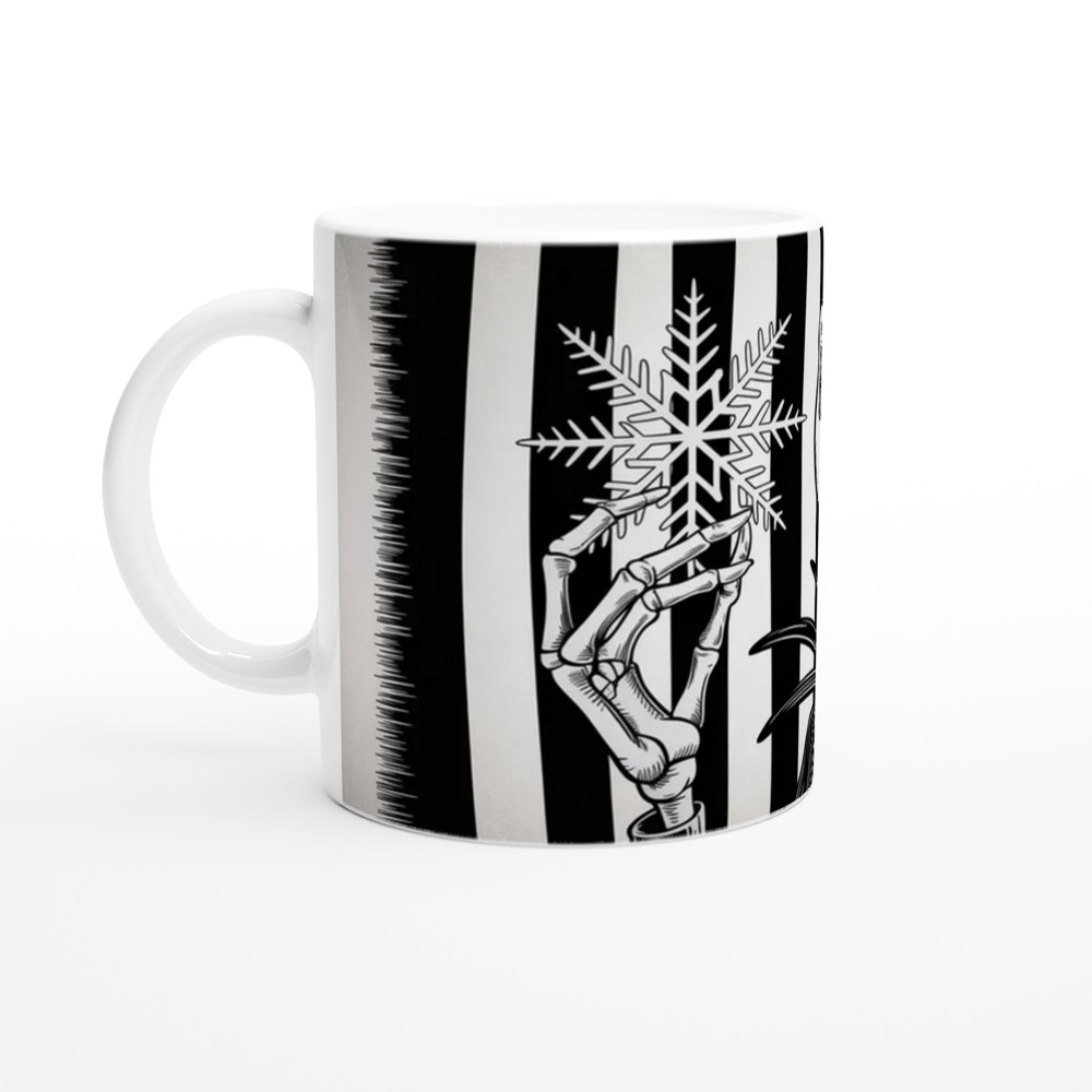 Jack Skellington Mug | Nightmare Before Christmas Gift | Gothic Christmas Mug | Skeleton Hand with Snowflake | Witchy Gift for Friend — view 10