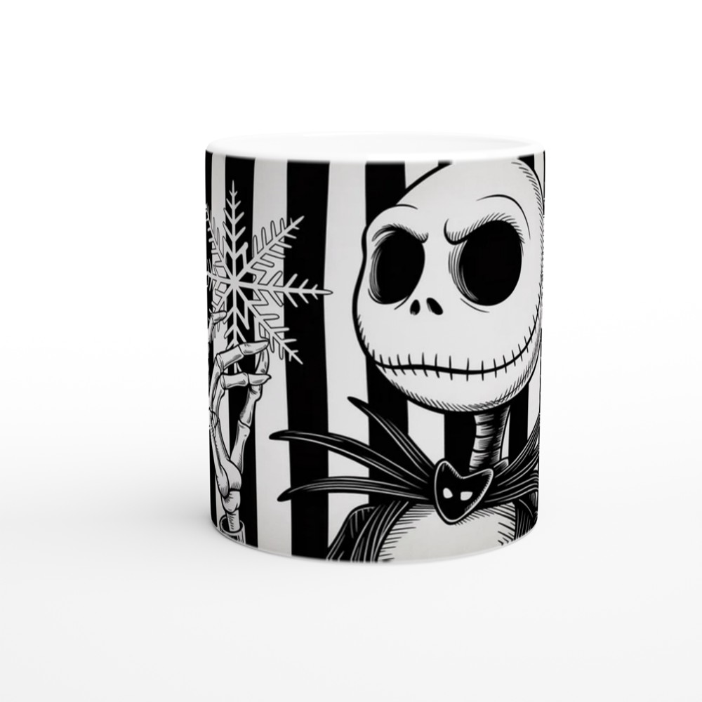 Jack Skellington Mug | Nightmare Before Christmas Gift | Gothic Christmas Mug | Skeleton Hand with Snowflake | Witchy Gift for Friend — view 11
