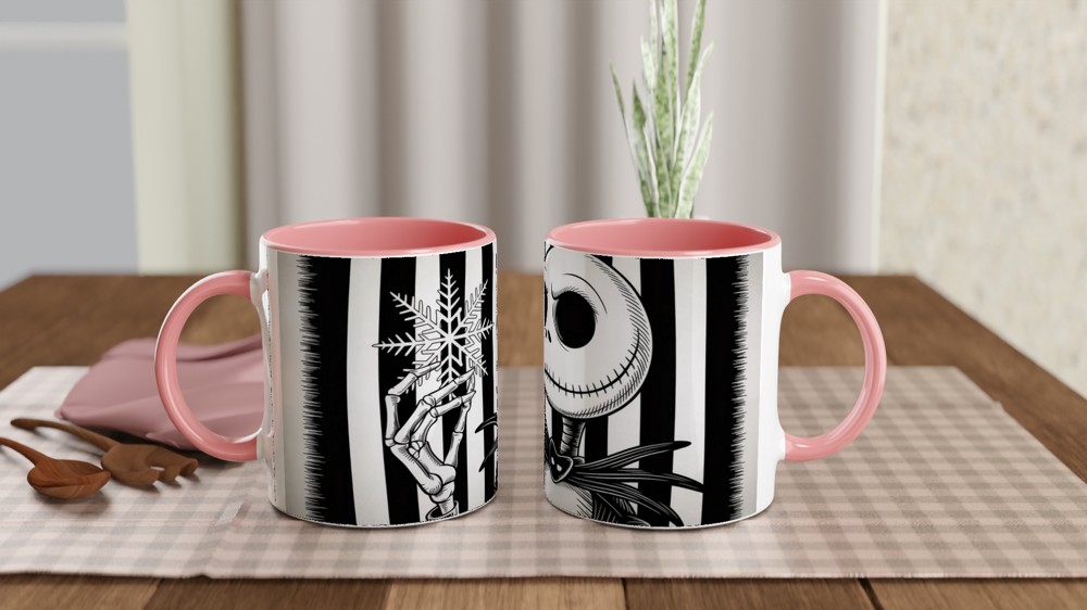 Jack Skellington Mug | Nightmare Before Christmas Gift | Gothic Christmas Mug | Skeleton Hand with Snowflake | Witchy Gift for Friend — view 6
