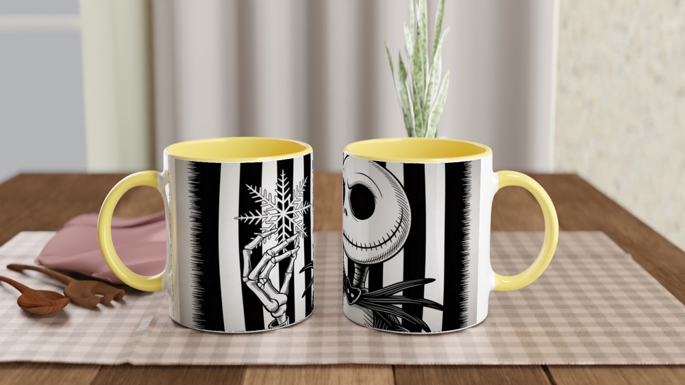 Jack Skellington Mug | Nightmare Before Christmas Gift | Gothic Christmas Mug | Skeleton Hand with Snowflake | Witchy Gift for Friend — view 8