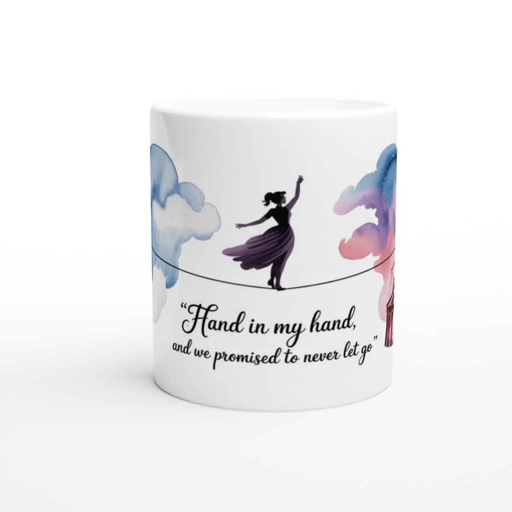 Circus Tightrope Walker Watercolor Quote Mug — view 11
