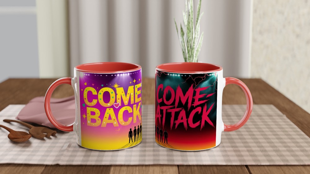 K-Pop Mug | Comeback Come-Attack Design | Funny Korean Music Fan Gift | Birthday Present for Best Friend — view 7