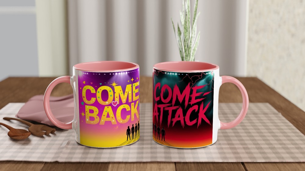 K-Pop Mug | Comeback Come-Attack Design | Funny Korean Music Fan Gift | Birthday Present for Best Friend — view 6