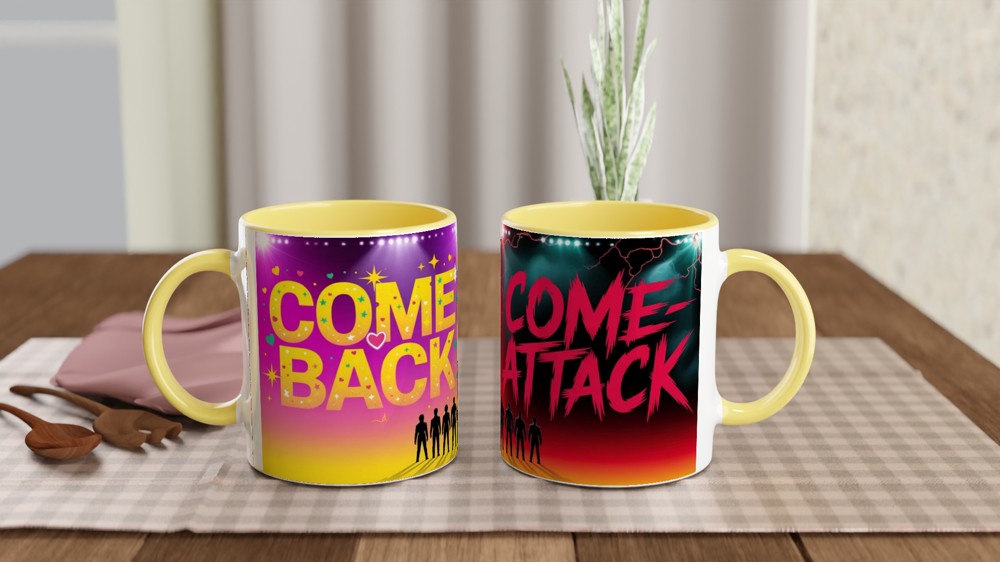 K-Pop Mug | Comeback Come-Attack Design | Funny Korean Music Fan Gift | Birthday Present for Best Friend — view 8