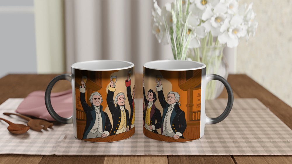 Hamilton Mug | My Shot Tavern Scene Illustration | Musical Theatre Gift | Theatre Lover Present — view 3