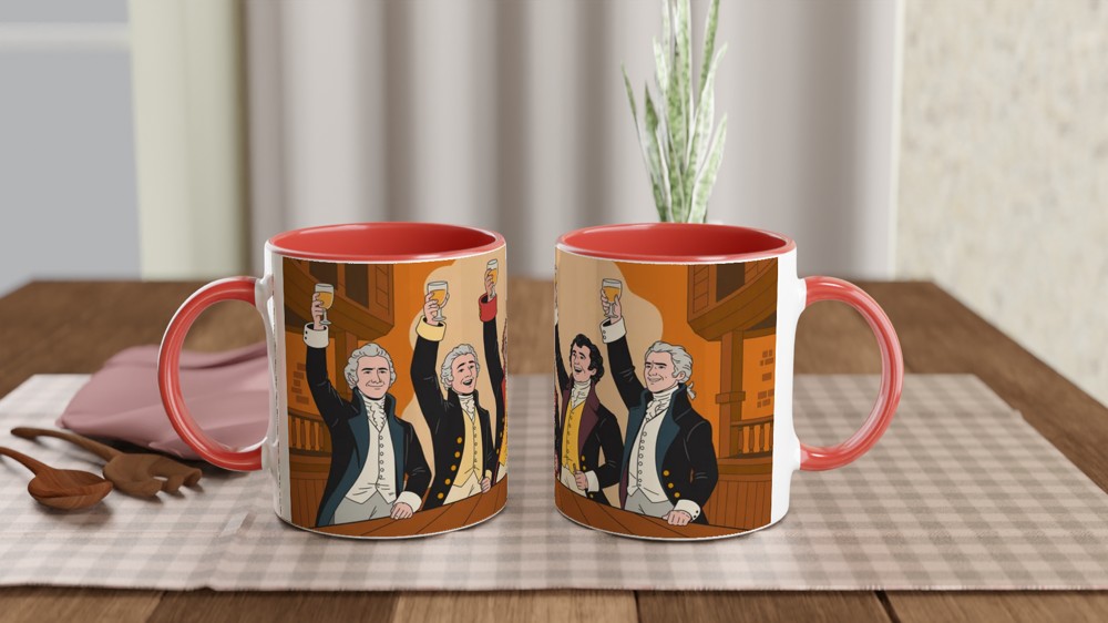 Hamilton Mug | My Shot Tavern Scene Illustration | Musical Theatre Gift | Theatre Lover Present — view 7