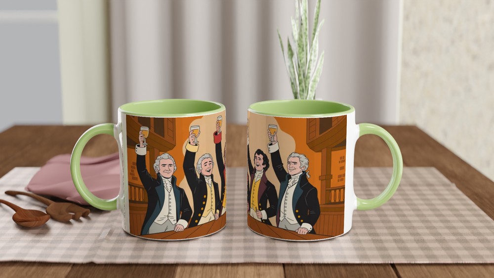 Hamilton Mug | My Shot Tavern Scene Illustration | Musical Theatre Gift | Theatre Lover Present — view 5