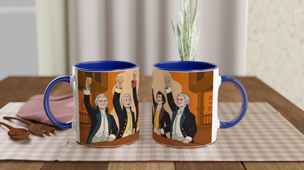 Hamilton Mug | My Shot Tavern Scene Illustration | Musical Theatre Gift | Theatre Lover Present — view 4