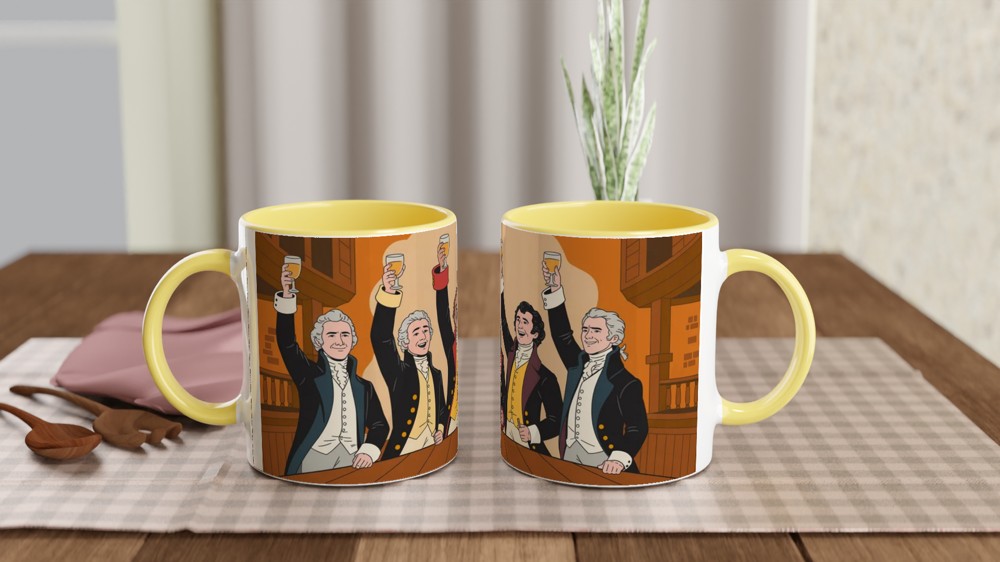 Hamilton Mug | My Shot Tavern Scene Illustration | Musical Theatre Gift | Theatre Lover Present — view 8