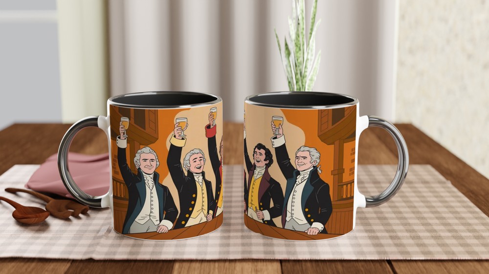 Hamilton Mug | My Shot Tavern Scene Illustration | Musical Theatre Gift | Theatre Lover Present — view 9