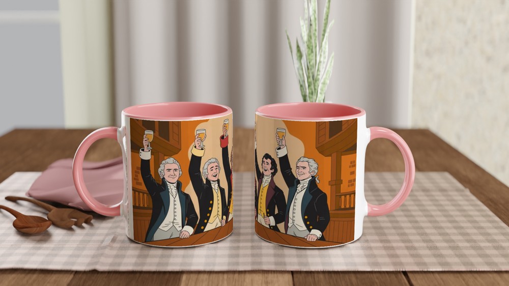 Hamilton Mug | My Shot Tavern Scene Illustration | Musical Theatre Gift | Theatre Lover Present — view 6