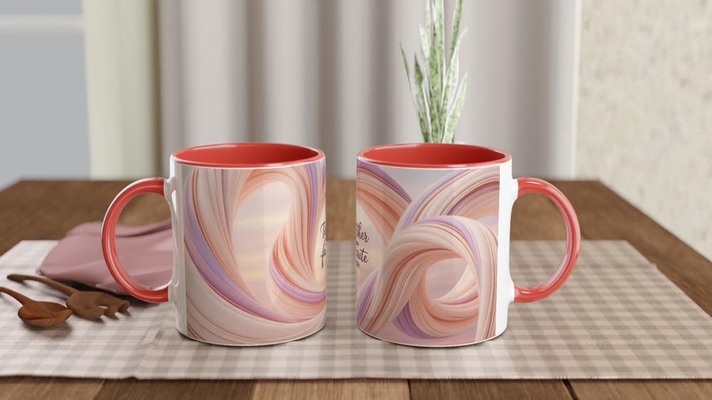 Together Is My Favourite Place Mug | Romantic Anniversary Gift | Valentine's Day Mug for Couples | Abstract Love Design — view 7