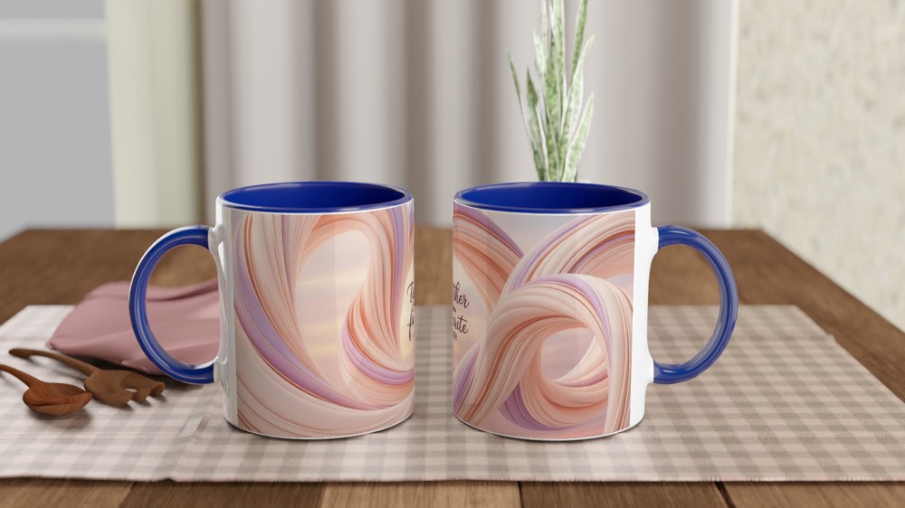 Together Is My Favourite Place Mug | Romantic Anniversary Gift | Valentine's Day Mug for Couples | Abstract Love Design — view 4