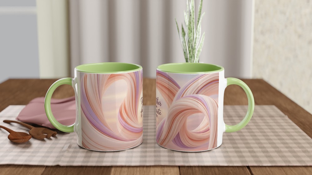 Together Is My Favourite Place Mug | Romantic Anniversary Gift | Valentine's Day Mug for Couples | Abstract Love Design — view 5