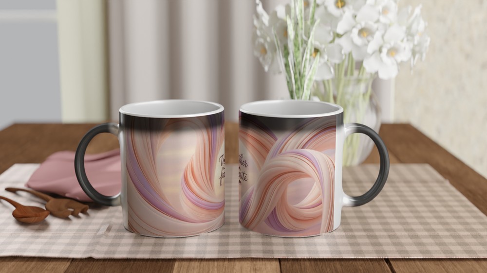 Together Is My Favourite Place Mug | Romantic Anniversary Gift | Valentine's Day Mug for Couples | Abstract Love Design — view 3