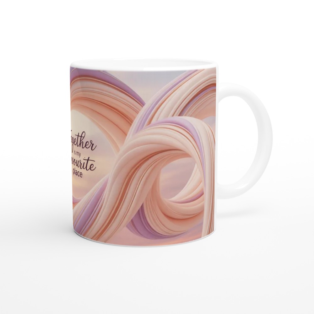 Together Is My Favourite Place Mug | Romantic Anniversary Gift | Valentine's Day Mug for Couples | Abstract Love Design — view 12