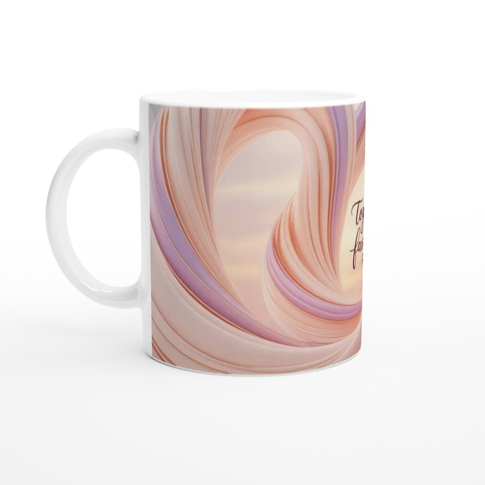 Together Is My Favourite Place Mug | Romantic Anniversary Gift | Valentine's Day Mug for Couples | Abstract Love Design — view 10