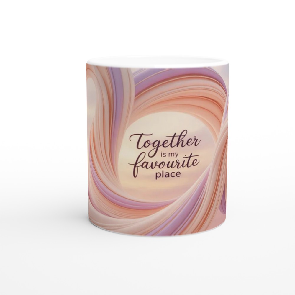 Together Is My Favourite Place Mug | Romantic Anniversary Gift | Valentine's Day Mug for Couples | Abstract Love Design — view 11