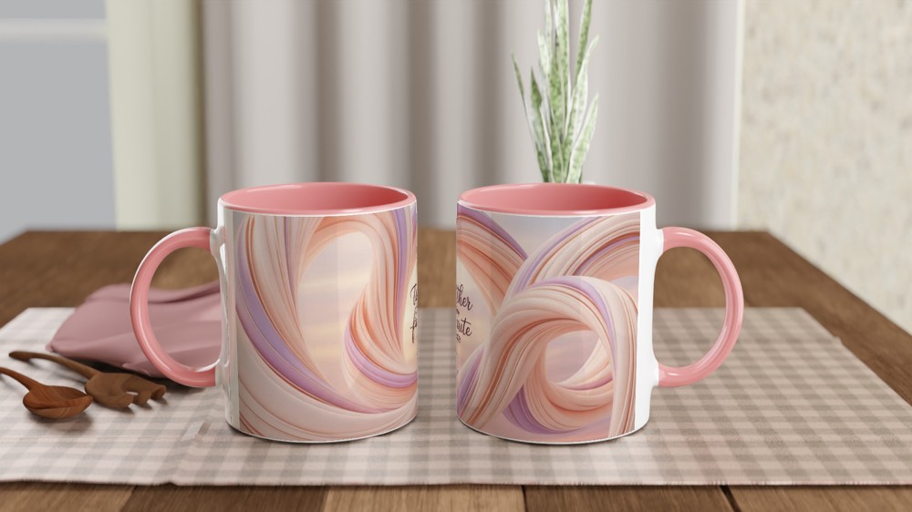 Together Is My Favourite Place Mug | Romantic Anniversary Gift | Valentine's Day Mug for Couples | Abstract Love Design — view 6