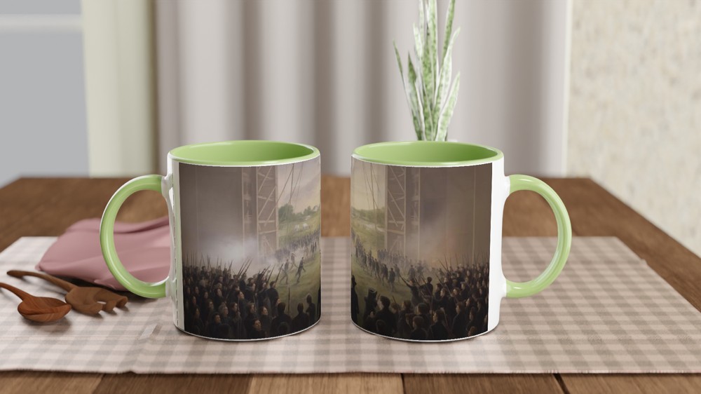 Hamilton Yorktown Mug | Musical Theatre Gift | World Turned Upside Down Scene | Theatre Lover Present — view 5
