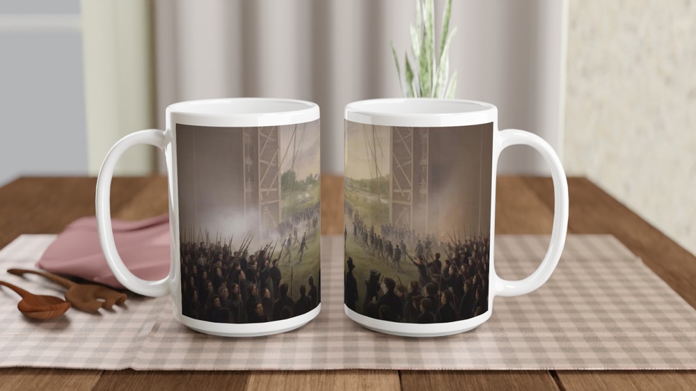 Hamilton Yorktown Mug | Musical Theatre Gift | World Turned Upside Down Scene | Theatre Lover Present — view 2