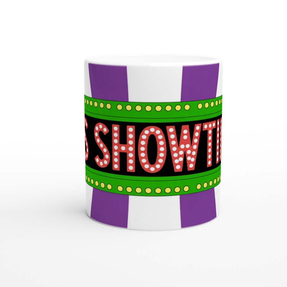 Beetlejuice Mug | Its Showtime Marquee Design | Musical Theatre Gift | Theatre Lover Present | Striped Broadway Mug — view 11