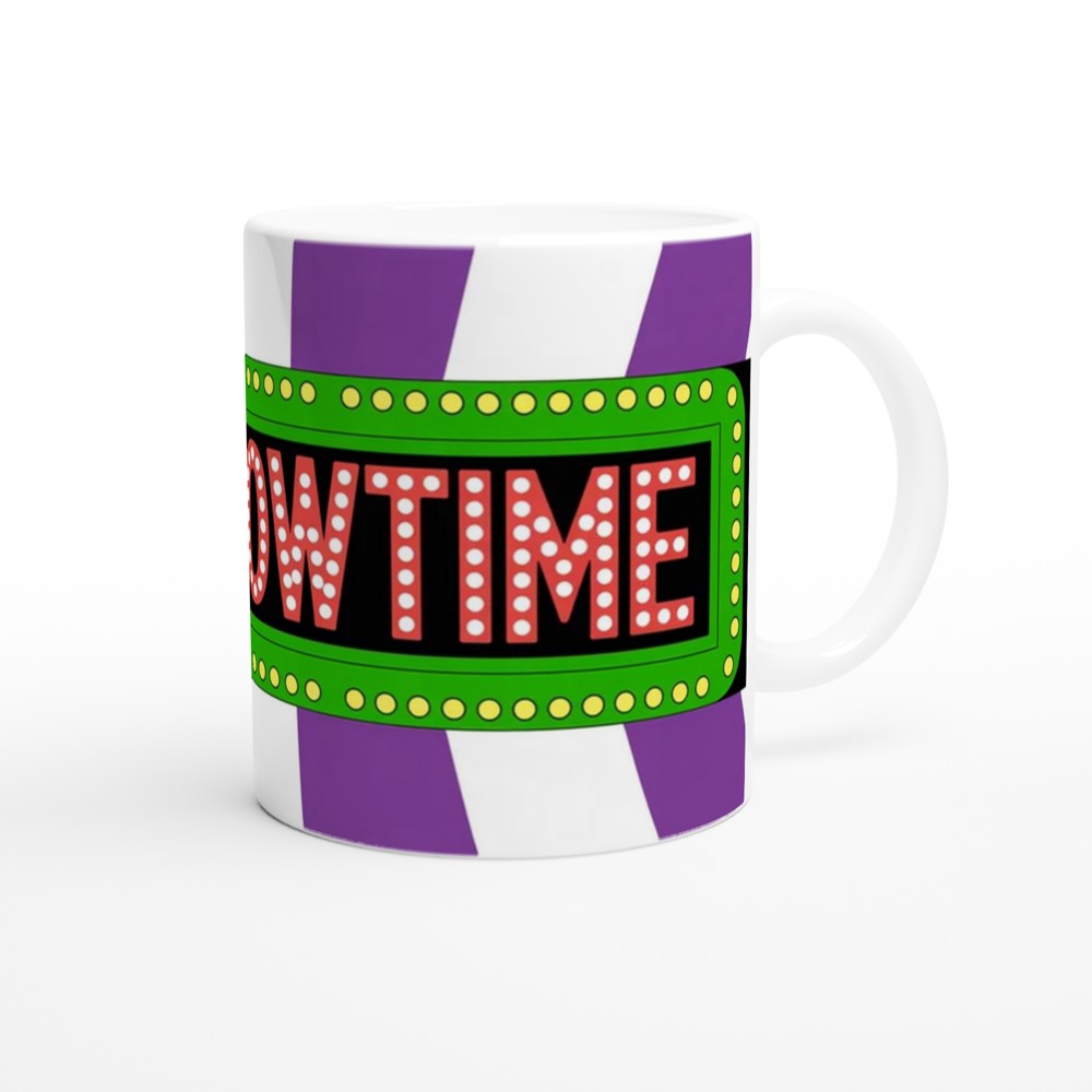 Beetlejuice Mug | Its Showtime Marquee Design | Musical Theatre Gift | Theatre Lover Present | Striped Broadway Mug — view 12