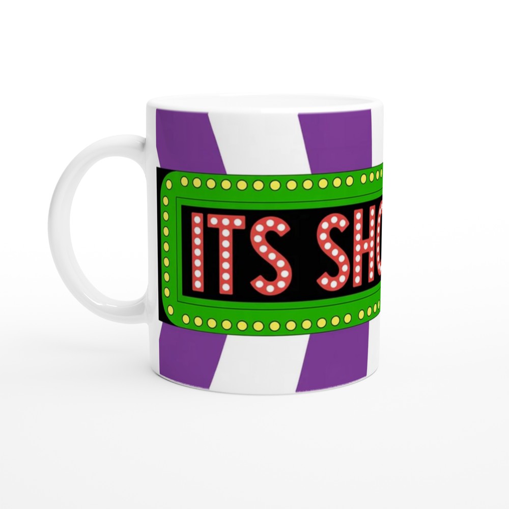Beetlejuice Mug | Its Showtime Marquee Design | Musical Theatre Gift | Theatre Lover Present | Striped Broadway Mug — view 10