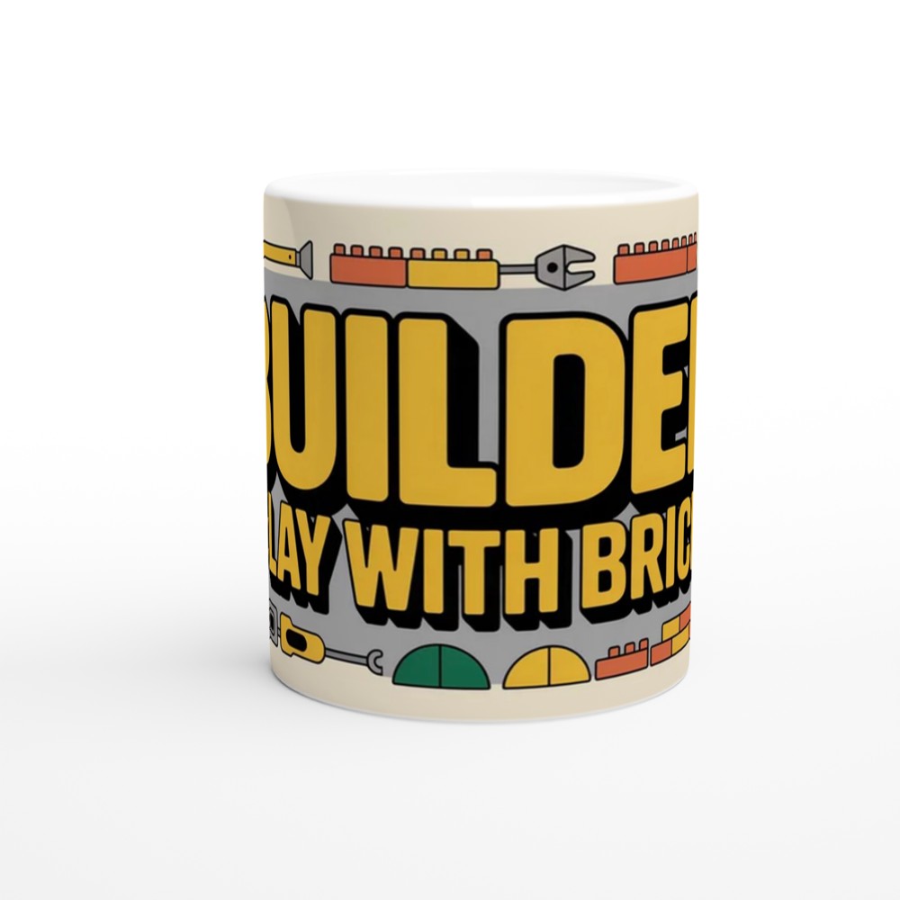 Builder Mug | I Play With Bricks Construction Gift | Funny DIY Present for Dad | Father's Day and Birthday Gift for Him — view 11