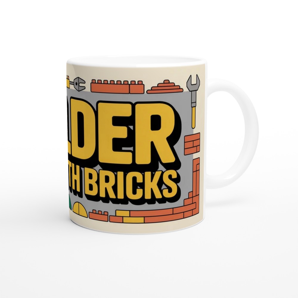 Builder Mug | I Play With Bricks Construction Gift | Funny DIY Present for Dad | Father's Day and Birthday Gift for Him — view 12