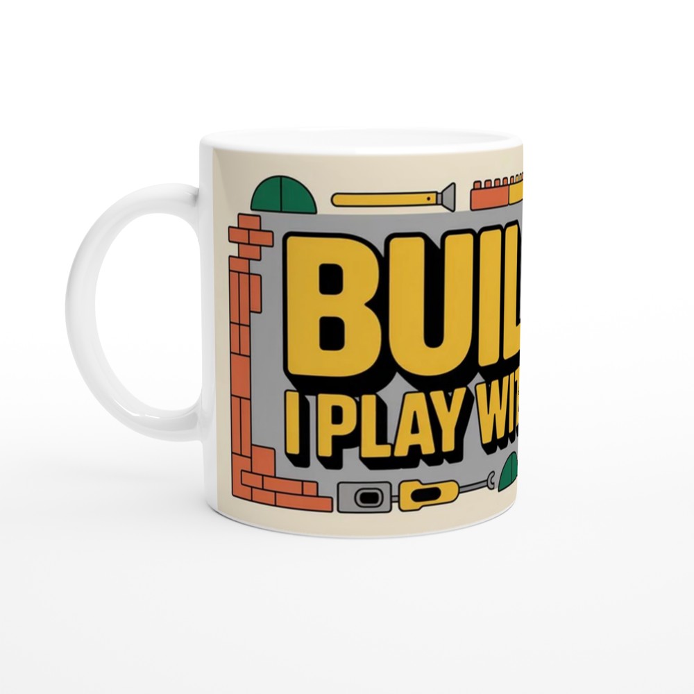 Builder Mug | I Play With Bricks Construction Gift | Funny DIY Present for Dad | Father's Day and Birthday Gift for Him — view 10