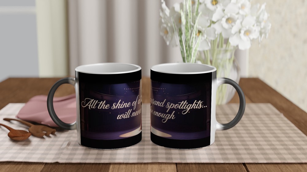 Greatest Showman Mug | Never Enough Quote | Musical Theatre Gift for Her | Spotlight Stage Design Mug — view 3