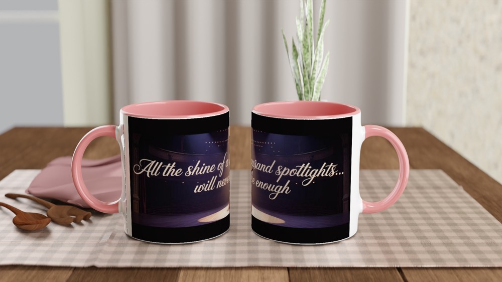 Greatest Showman Mug | Never Enough Quote | Musical Theatre Gift for Her | Spotlight Stage Design Mug — view 6