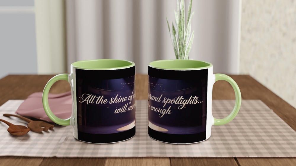 Greatest Showman Mug | Never Enough Quote | Musical Theatre Gift for Her | Spotlight Stage Design Mug — view 5