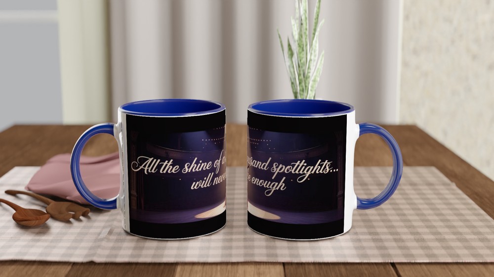 Greatest Showman Mug | Never Enough Quote | Musical Theatre Gift for Her | Spotlight Stage Design Mug — view 4