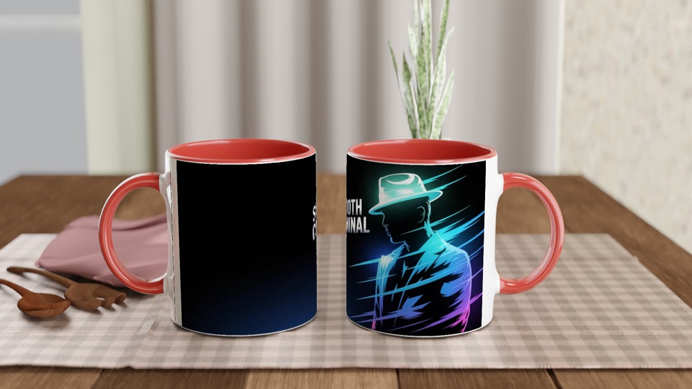 Smooth Criminal Mug | Pop Music Fan Gift | Glowing Fedora Coffee Cup | Retro 80s Music Present — view 7