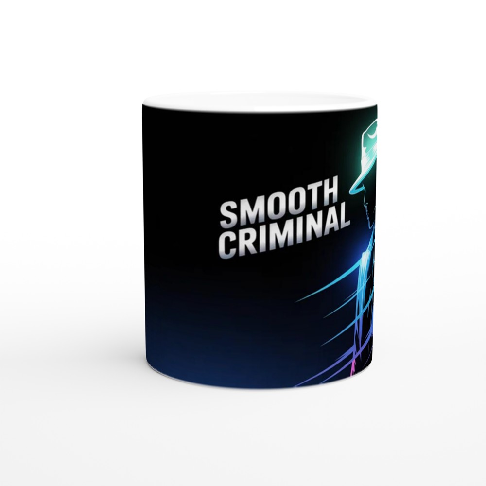 Smooth Criminal Mug | Pop Music Fan Gift | Glowing Fedora Coffee Cup | Retro 80s Music Present — view 11