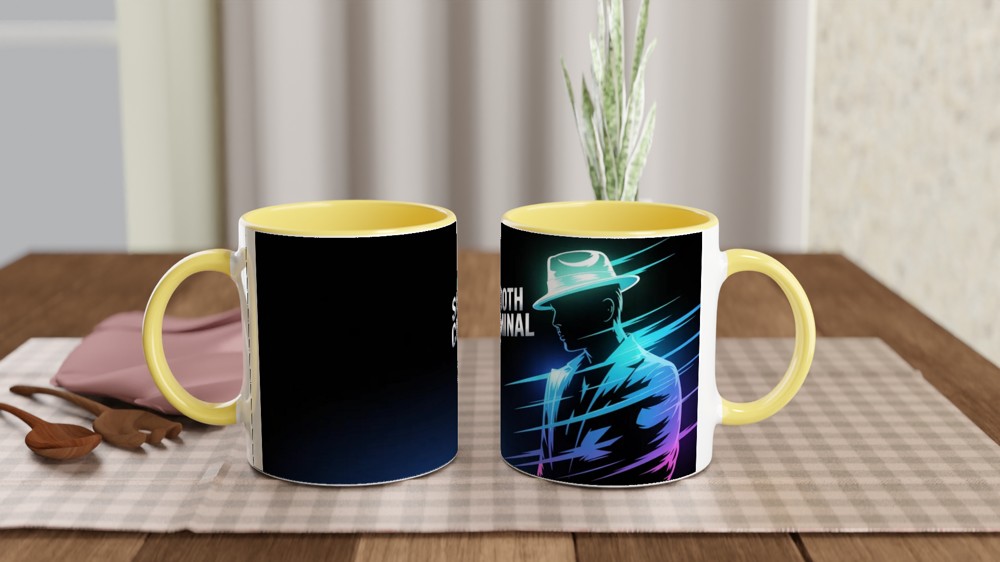 Smooth Criminal Mug | Pop Music Fan Gift | Glowing Fedora Coffee Cup | Retro 80s Music Present — view 8