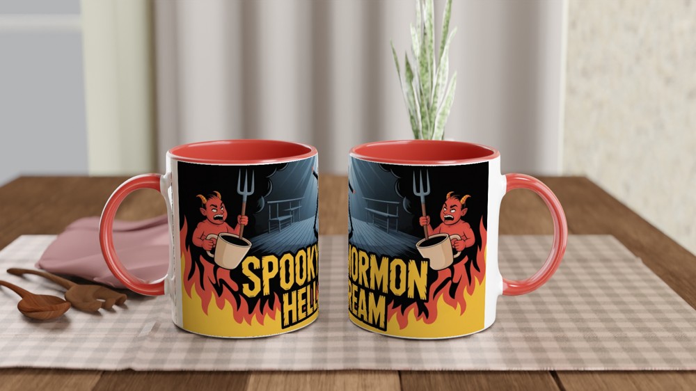 Book of Mormon Mug | Spooky Mormon Hell Dream Gift | Musical Theatre Present | Elder Price Heavy Metal Mug — view 7