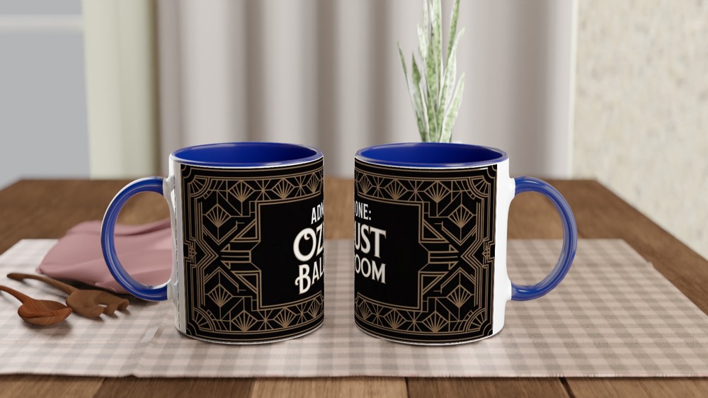 Wicked Musical Mug | Ozdust Ballroom Ticket Design | Theatre Lover Gift | Art Deco Broadway Mug — view 4