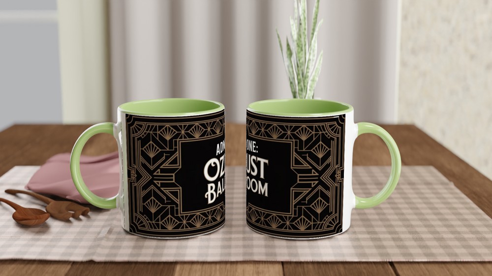 Wicked Musical Mug | Ozdust Ballroom Ticket Design | Theatre Lover Gift | Art Deco Broadway Mug — view 5