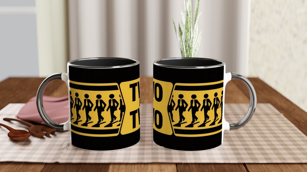 Two By Two Stick Figure Business Walking Mug — view 9