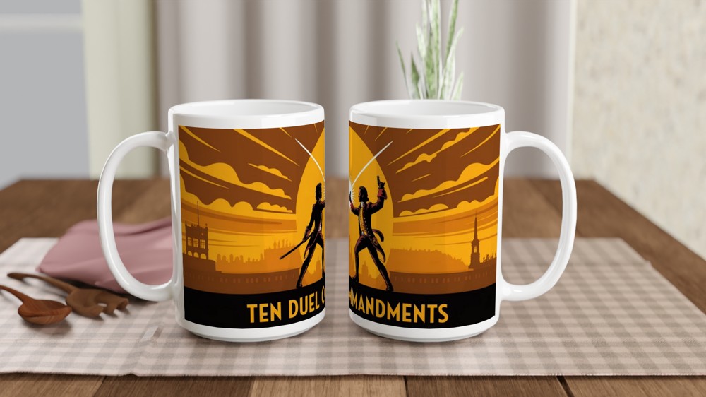 Hamilton Mug | Ten Duel Commandments Gift | Musical Theatre Mug | Broadway Fan Present — view 2