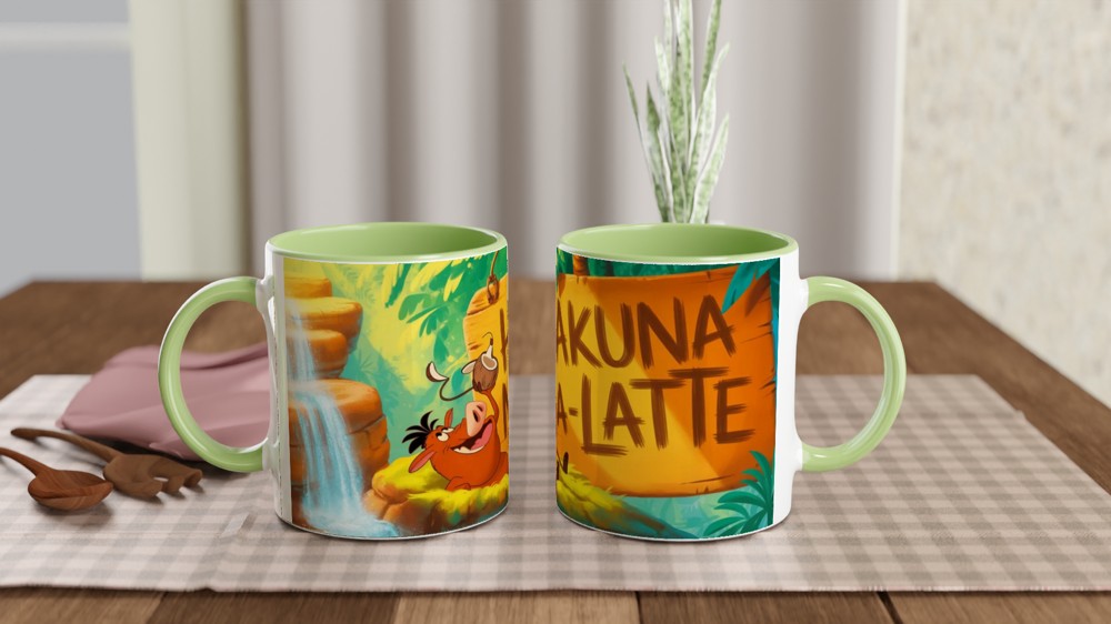 Hakuna Ma-Latte Jungle Warthog Coffee Pun Mug — view 5