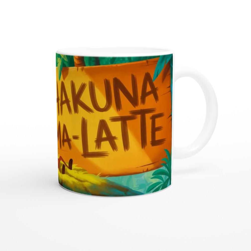 Hakuna Ma-Latte Jungle Warthog Coffee Pun Mug — view 12