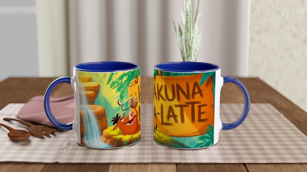 Hakuna Ma-Latte Jungle Warthog Coffee Pun Mug — view 4