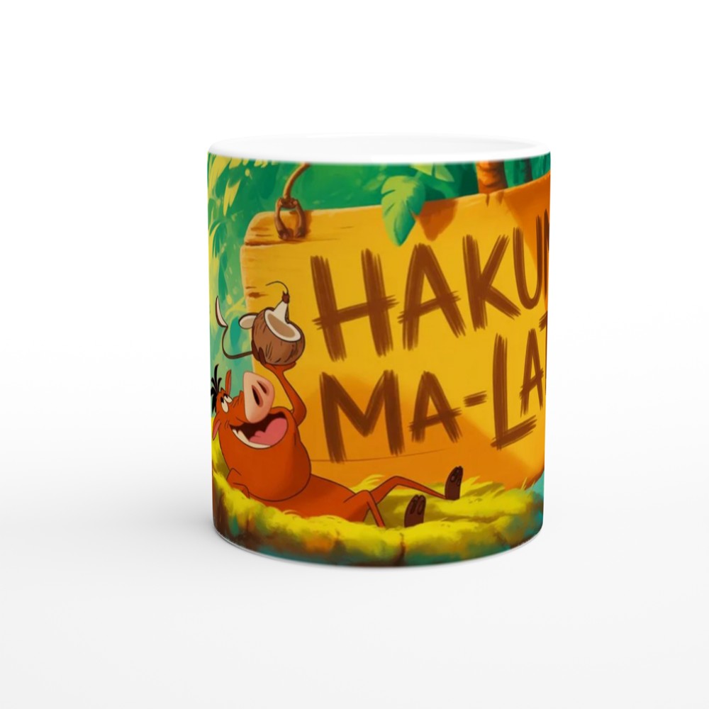 Hakuna Ma-Latte Jungle Warthog Coffee Pun Mug — view 11