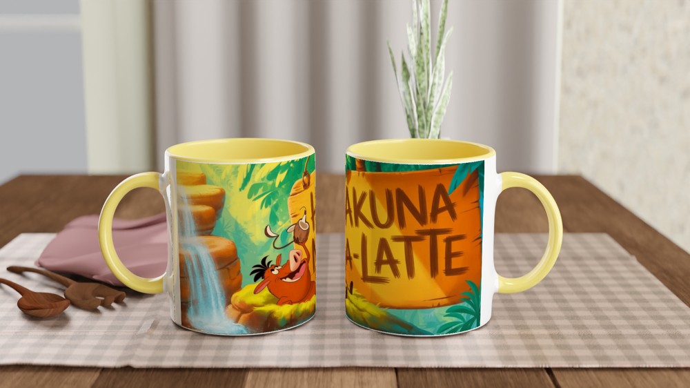 Hakuna Ma-Latte Jungle Warthog Coffee Pun Mug — view 8